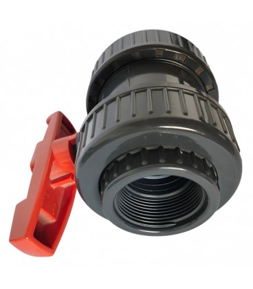 ΒΑΝΑ ΣΦΑΙΡΙΚΗ ΧΗΜΙΚΩΝ ΒΙΔΩΤΗ ΜΕ 2 ΡΑΚΟΡ 1 ½" PVC