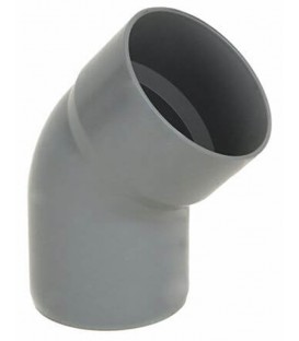 ΚΑΜΠΥΛΗ - ΓΩΝΙΑ 45⁰ PVC ΓΚΡΙ