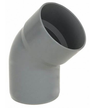 ΚΑΜΠΥΛΗ - ΓΩΝΙΑ 45⁰ PVC ΓΚΡΙ